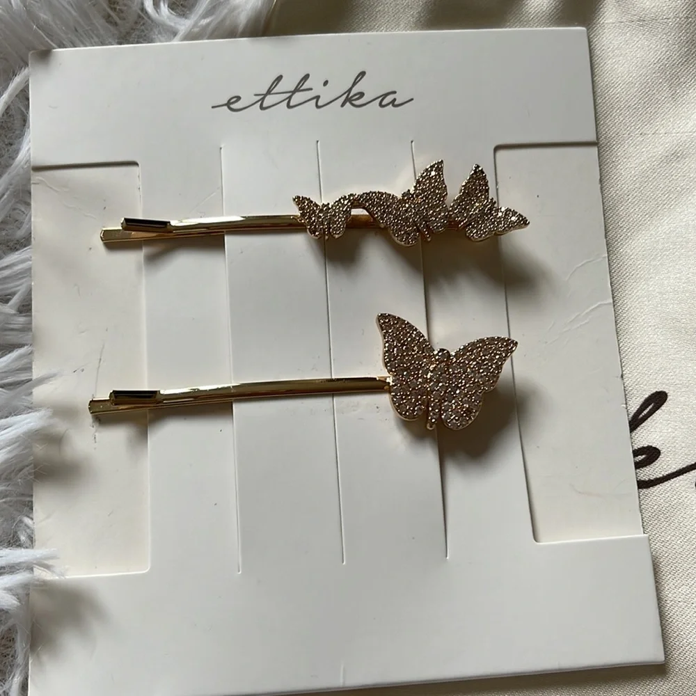 ETTIKA Sparkle Butterfly Hair Pin Set